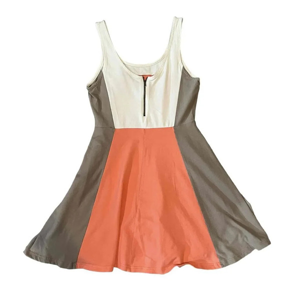 EXPRESS Sleeveless Color-Block Flared Skirt Dress Size Medium - Picture 4 of 4
